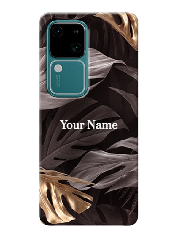Custom Vivo V30 5G Personalised Phone Case with Wild Leaves digital paint Design