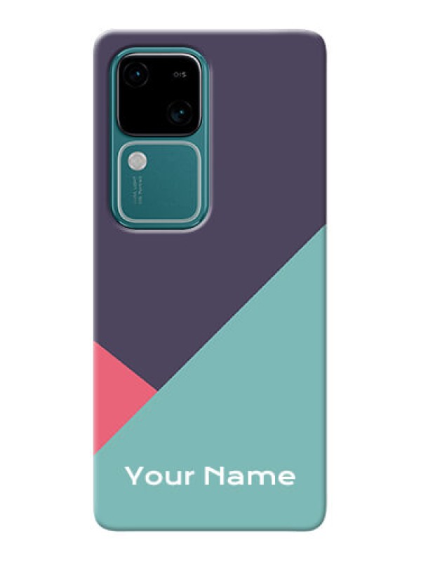 Custom Vivo V30 5G Custom Mobile Case with Tri Color abstract Design