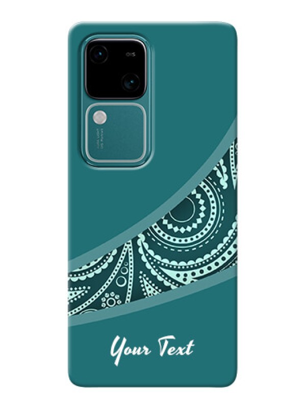 Custom Vivo V30 5G Photo Printing on Case with semi visible floral Design