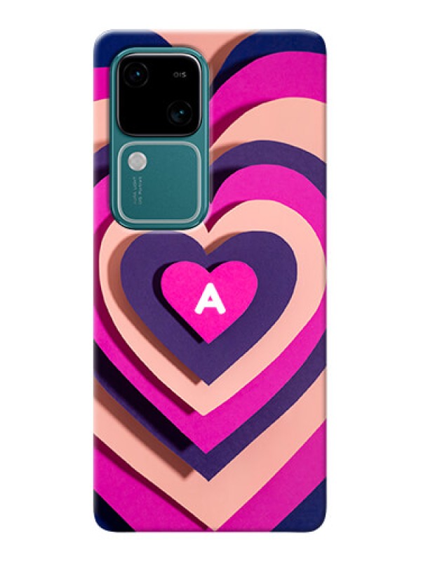 Custom Vivo V30 5G Custom Mobile Case with Cute Heart Pattern Design