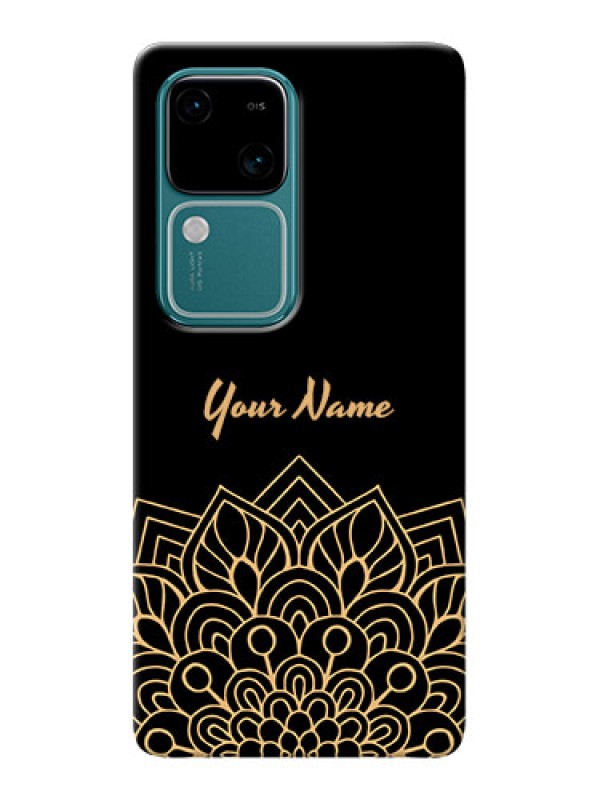 Custom Vivo V30 5G Custom Phone Case with Golden mandala Design