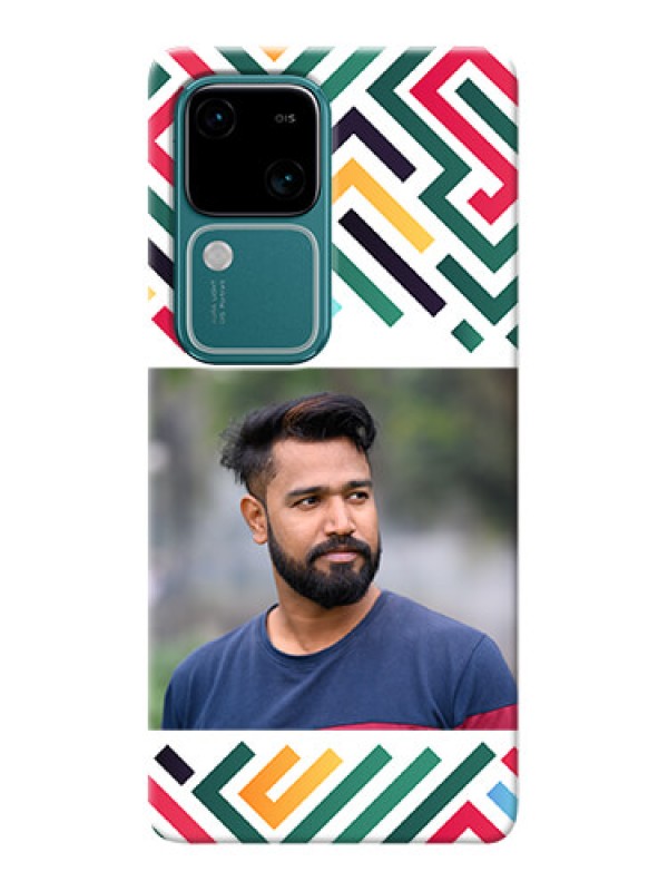 Custom Vivo V30 5G Personalized Phone Case with Colorful Maze Pattern Design