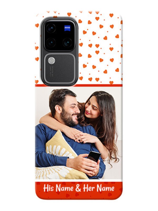 Custom Vivo V30 Pro 5G Phone Back Covers: Orange Love Symbol Design