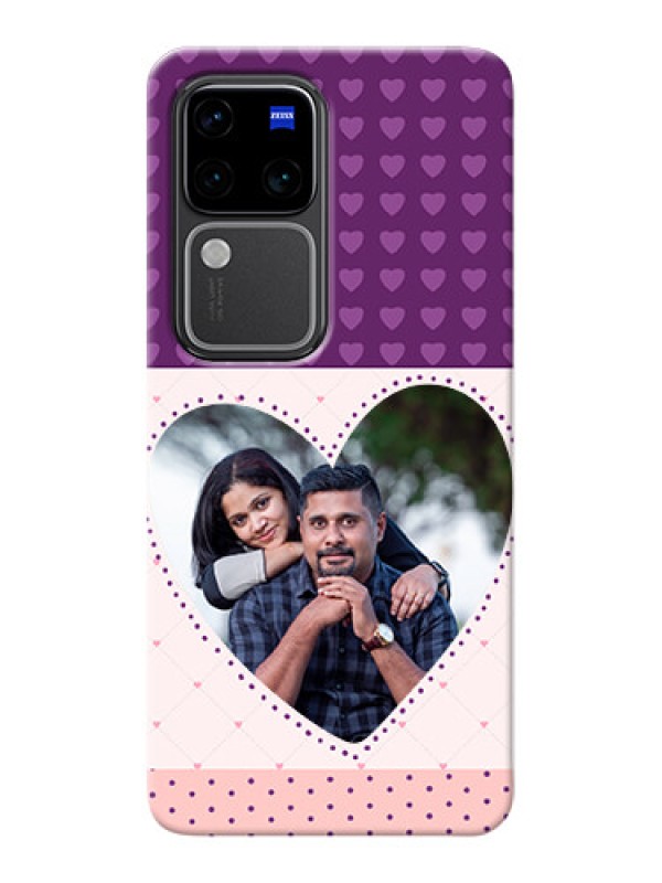 Custom Vivo V30 Pro 5G Mobile Back Covers: Violet Love Dots Design