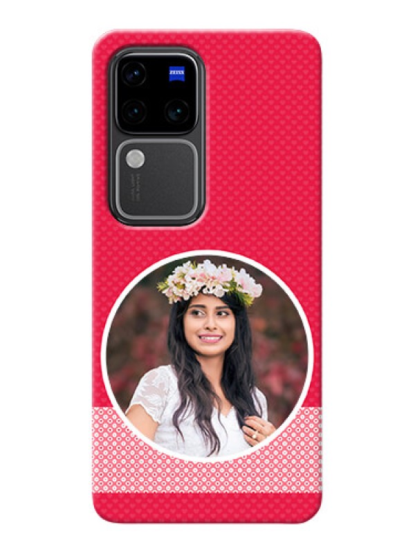 Custom Vivo V30 Pro 5G Mobile Covers Online: Pink Pattern Design