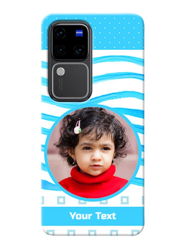 Custom Vivo V30 Pro 5G phone back covers: Simple Blue Case Design