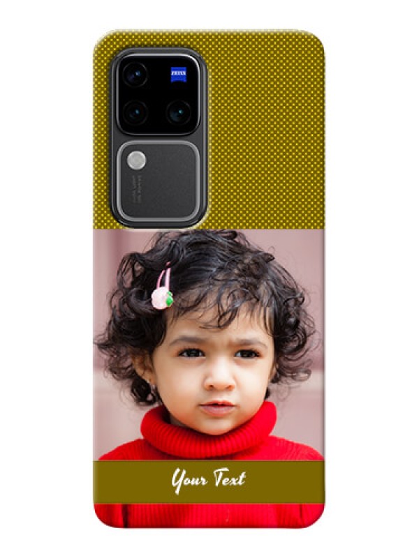 Custom Vivo V30 Pro 5G custom mobile back covers: Simple Green Color Design