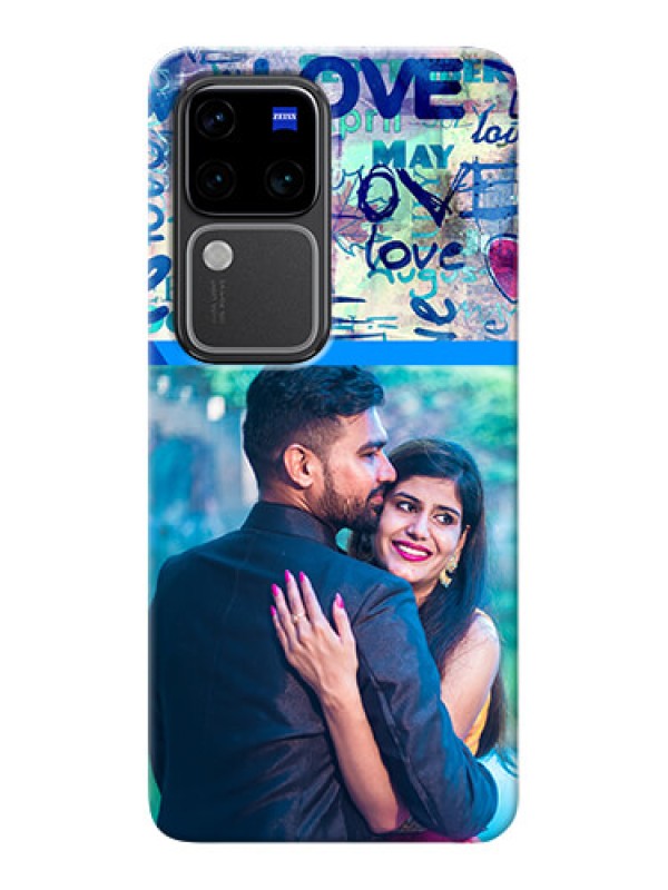 Custom Vivo V30 Pro 5G Mobile Covers Online: Colorful Love Design