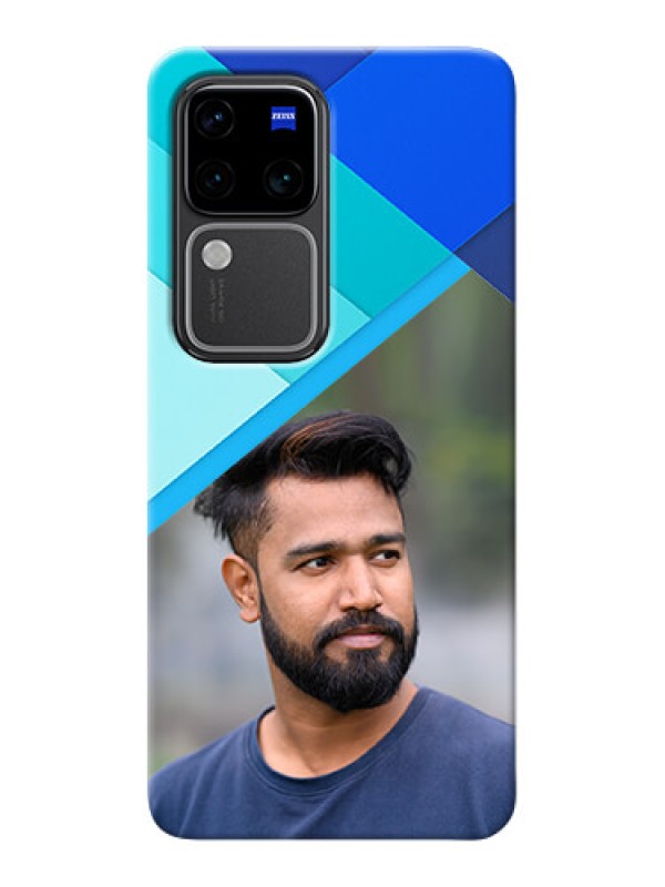 Custom Vivo V30 Pro 5G Phone Cases Online: Blue Abstract Cover Design