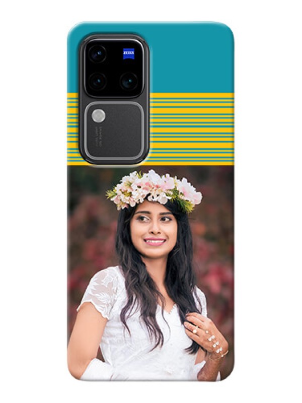 Custom Vivo V30 Pro 5G personalized phone covers: Yellow & Blue Design