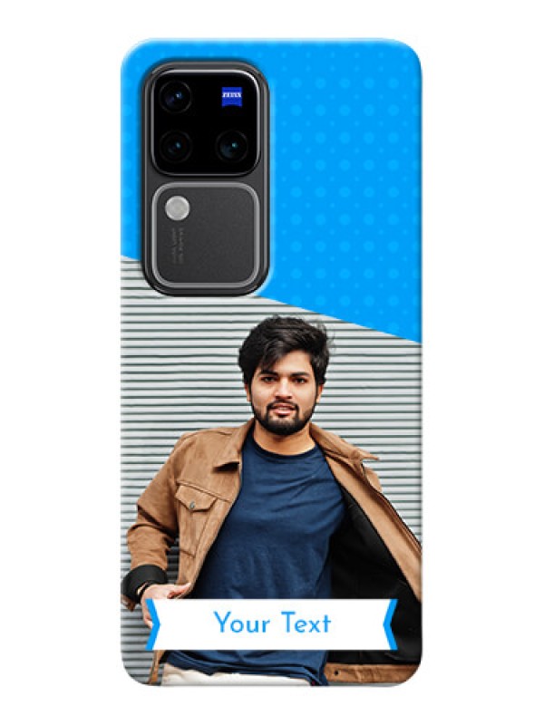 Custom Vivo V30 Pro 5G Personalized Mobile Covers: Simple Blue Color Dotted Design