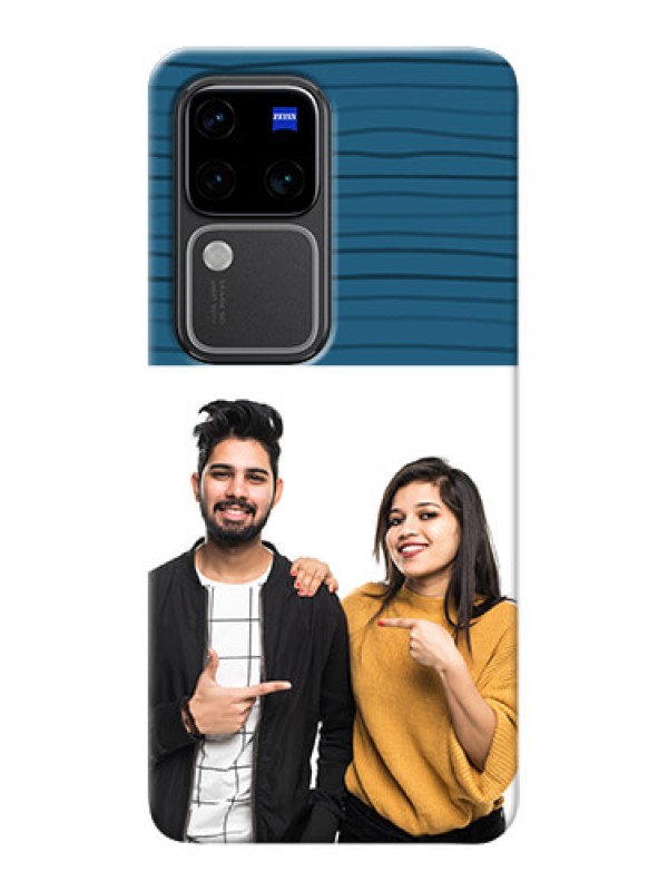 Custom Vivo V30 Pro 5G Custom Phone Cases: Blue Pattern Cover Design