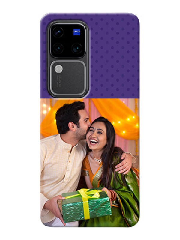 Custom Vivo V30 Pro 5G mobile phone cases: Violet Pattern Design