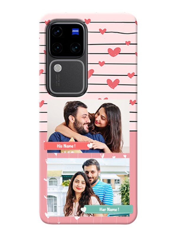 Custom Vivo V30 Pro 5G custom mobile covers: Photo with Heart Design