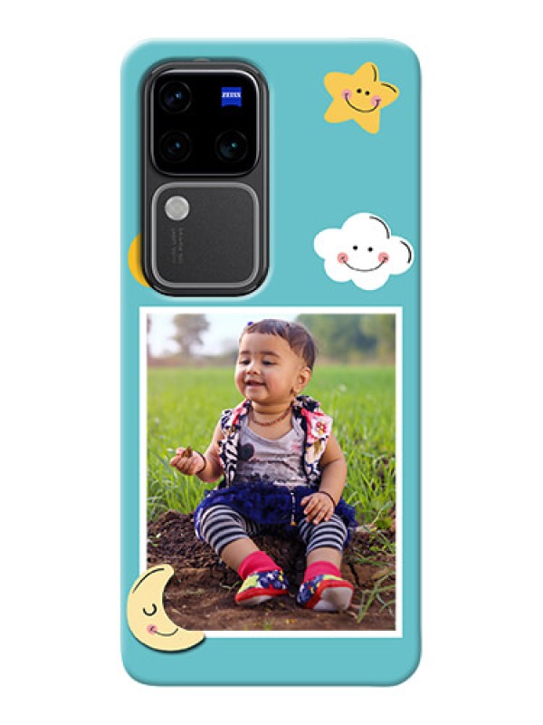 Custom Vivo V30 Pro 5G Personalised Phone Cases: Smiley Kids Stars Design