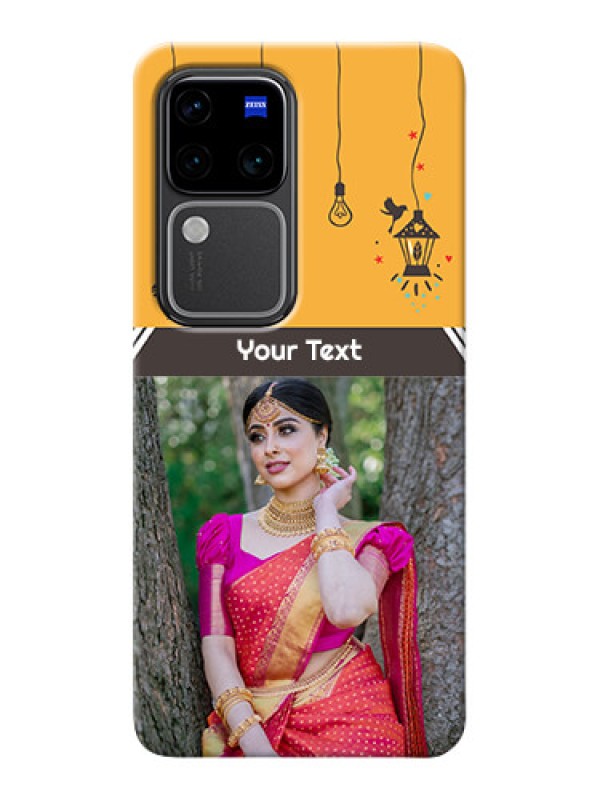 Custom Vivo V30 Pro 5G custom back covers with Family Picture and Icons