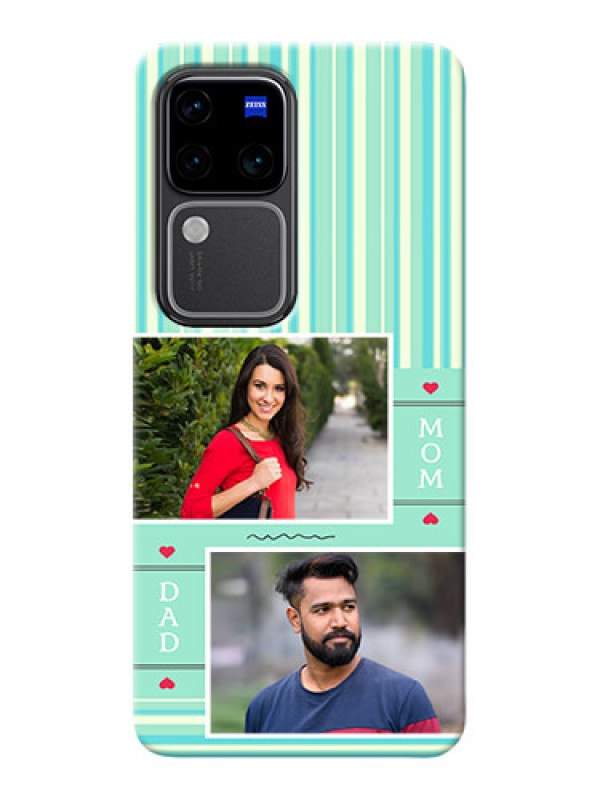 Custom Vivo V30 Pro 5G custom mobile phone covers: Mom & Dad Pic Design