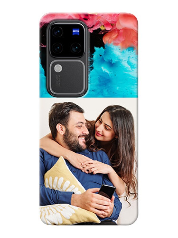 Custom Vivo V30 Pro 5G Mobile Cases: Quote with Acrylic Painting Design