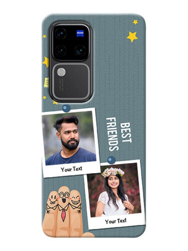 Custom Vivo V30 Pro 5G Mobile Cases: Sticky Frames and Friendship Design