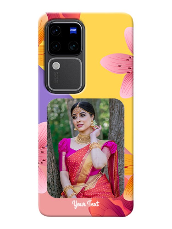 Custom Vivo V30 Pro 5G Mobile Covers: 3 Image With Vintage Floral Design