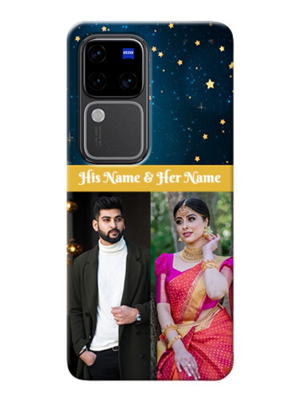 Custom Vivo V30 Pro 5G Mobile Covers Online: Galaxy Stars Backdrop Design