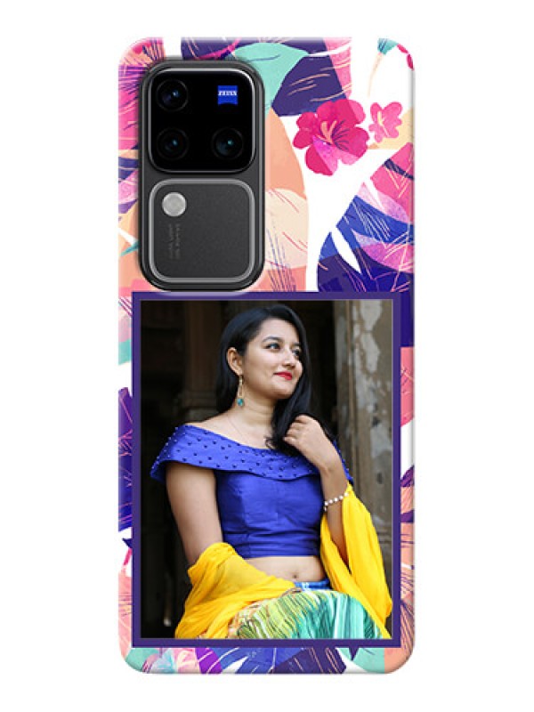 Custom Vivo V30 Pro 5G Personalised Phone Cases: Abstract Floral Design