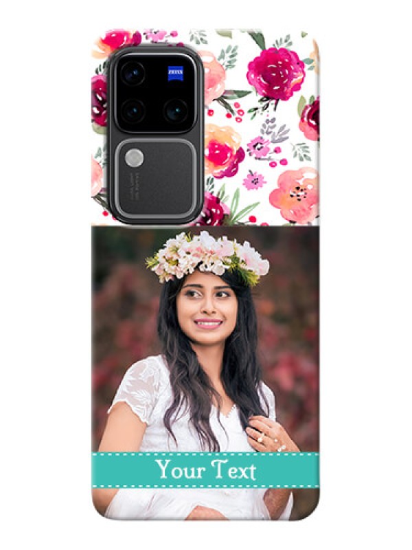 Custom Vivo V30 Pro 5G Personalized Mobile Cases: Watercolor Floral Design