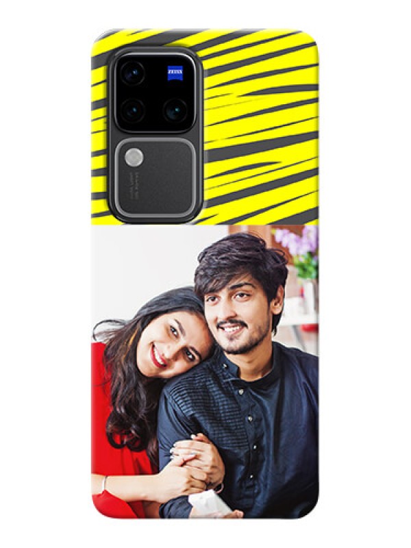 Custom Vivo V30 Pro 5G Personalised mobile covers: Yellow Abstract Design