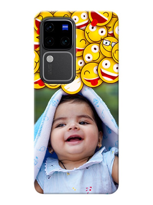 Custom Vivo V30 Pro 5G Custom Phone Cases with Smiley Emoji Design