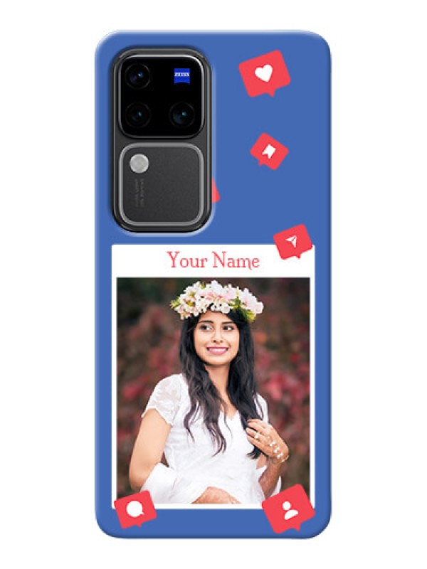 Custom Vivo V30 Pro 5G Custom Phone Case with Like Share And Comment Design