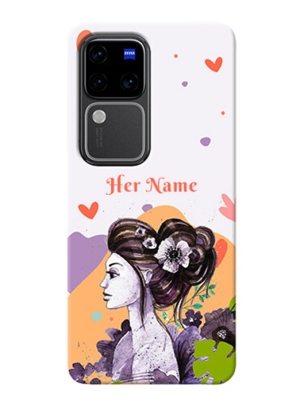 Custom Vivo V30 Pro 5G Personalized Phone Case with Woman And Nature Design