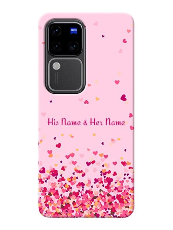 Custom Vivo V30 Pro 5G Photo Printing on Case with Floating Hearts Design