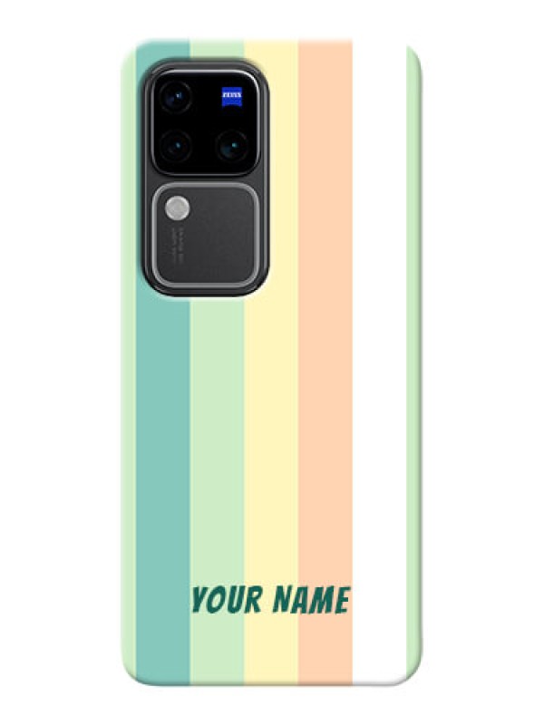 Custom Vivo V30 Pro 5G Photo Printing on Case with Multiwithcolour Stripes Design