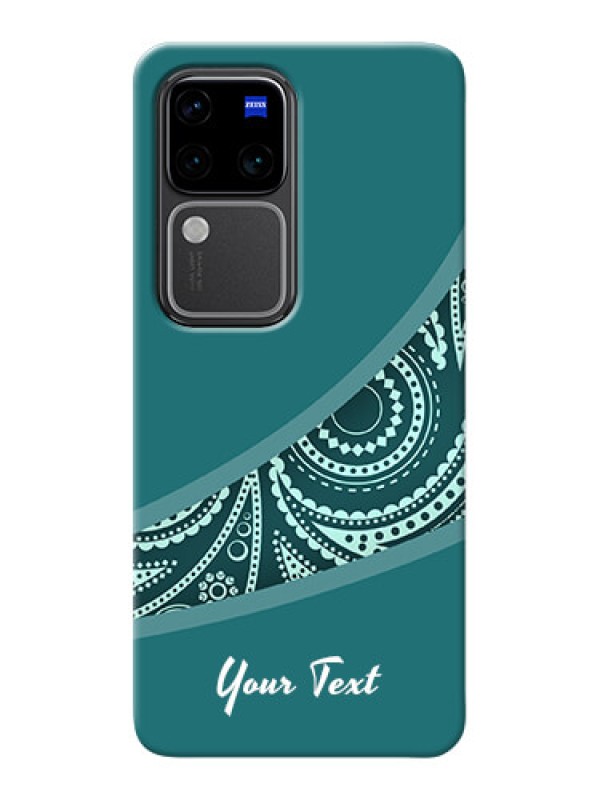 Custom Vivo V30 Pro 5G Photo Printing on Case with semi visible floral Design