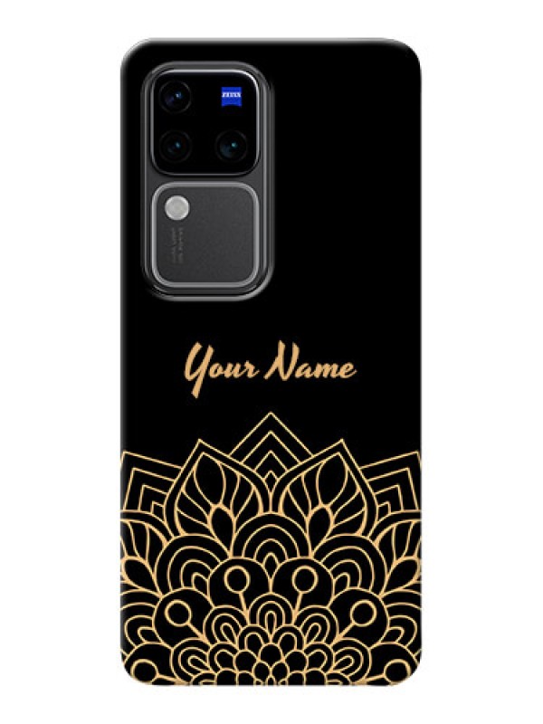 Custom Vivo V30 Pro 5G Custom Phone Case with Golden mandala Design