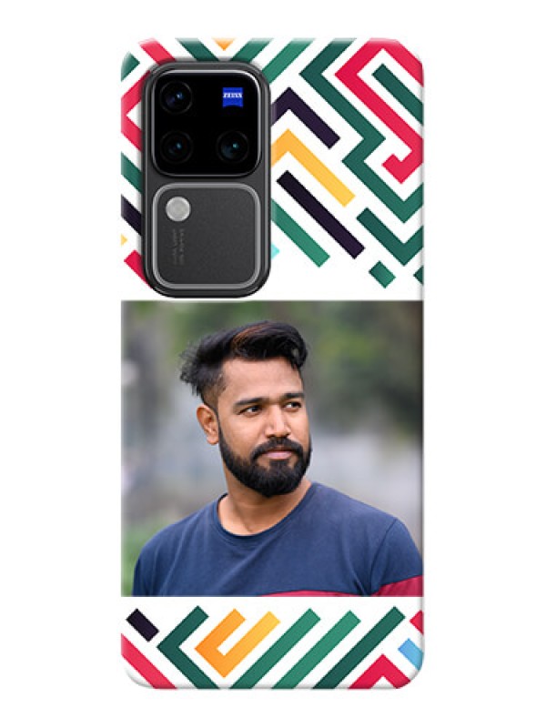 Custom Vivo V30 Pro 5G Personalized Phone Case with Colorful Maze Pattern Design