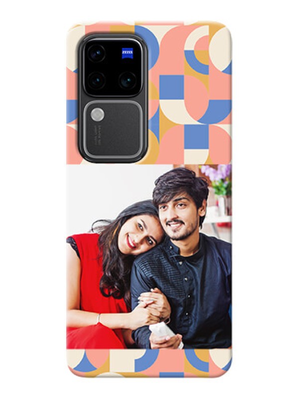 Custom Vivo V30 Pro 5G Photo Printing on Case with Semiwithcircle Maze Pattern Design