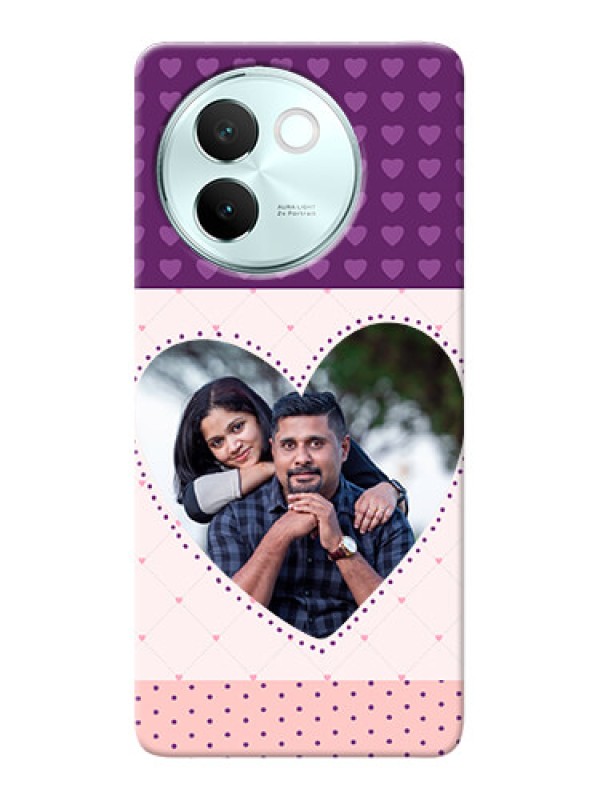 Custom Vivo V30E 5G Mobile Back Covers: Violet Love Dots Design