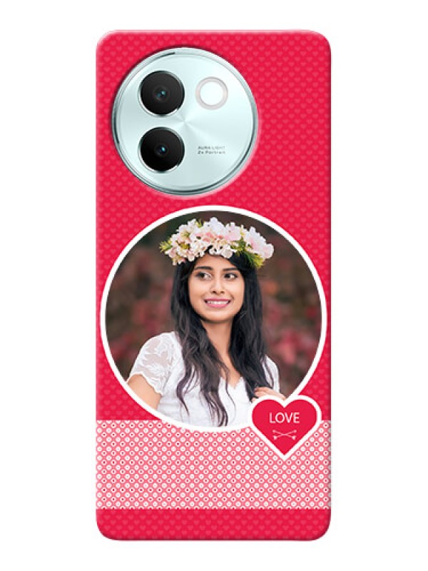 Custom Vivo V30E 5G Mobile Covers Online: Pink Pattern Design