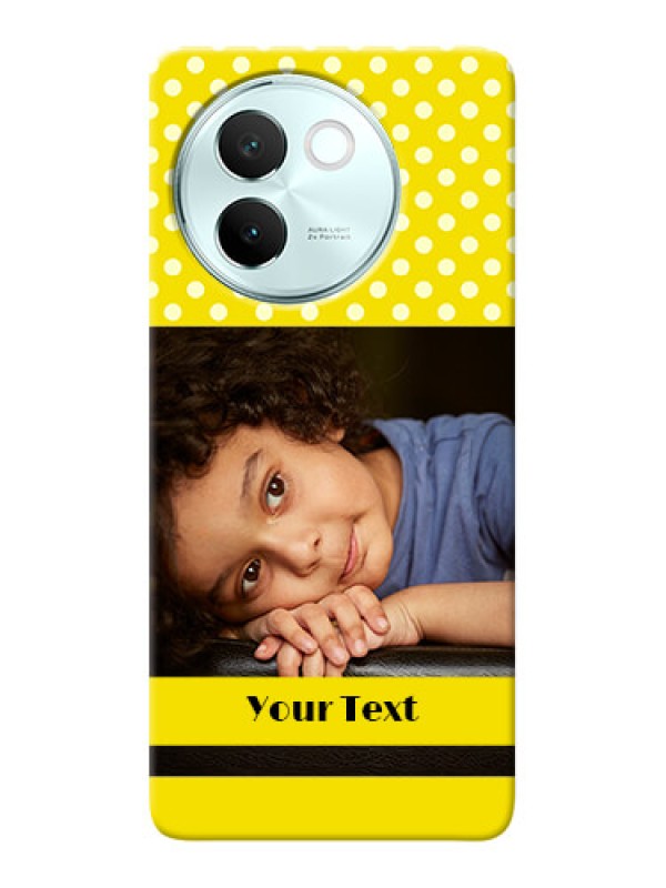 Custom Vivo V30E 5G Custom Mobile Covers: Bright Yellow Case Design