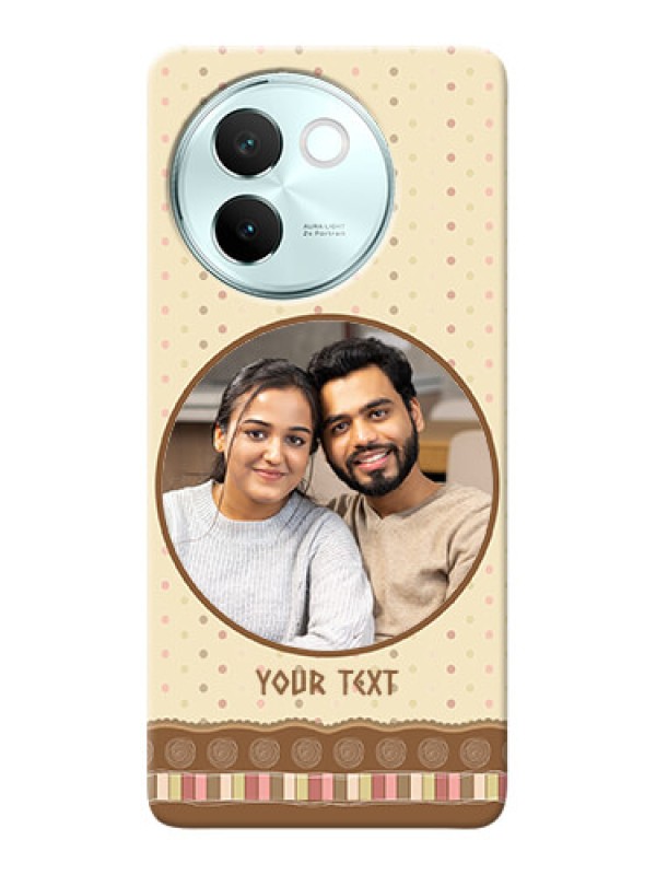 Custom Vivo V30E 5G Mobile Cases: Brown Dotted Mobile Case Design