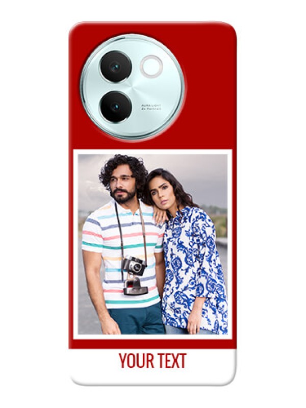Custom Vivo V30E 5G mobile phone covers: Simple Red Color Design