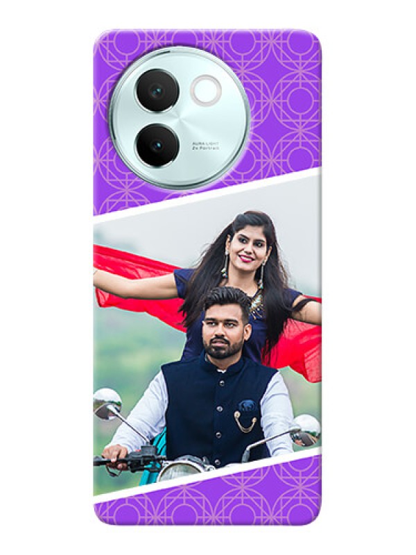 Custom Vivo V30E 5G mobile back covers online: violet Pattern Design