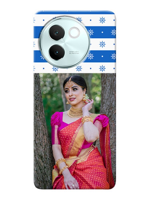 Custom Vivo V30E 5G custom mobile covers: Snow Pattern Design