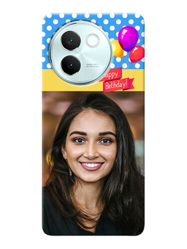 Custom Vivo V30E 5G custom mobile back covers: Happy Birthday Design