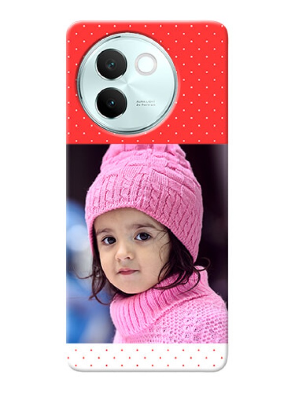 Custom Vivo V30E 5G personalised phone covers: Red Pattern Design