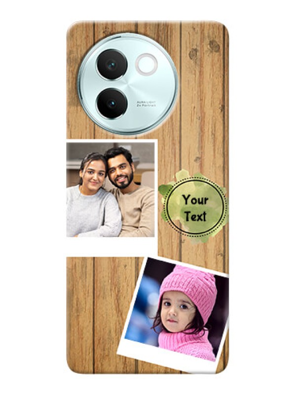 Custom Vivo V30E 5G Custom Mobile Phone Covers: Wooden Texture Design