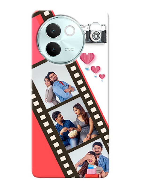 Custom Vivo V30E 5G custom phone covers: 3 Image Holder with Film Reel