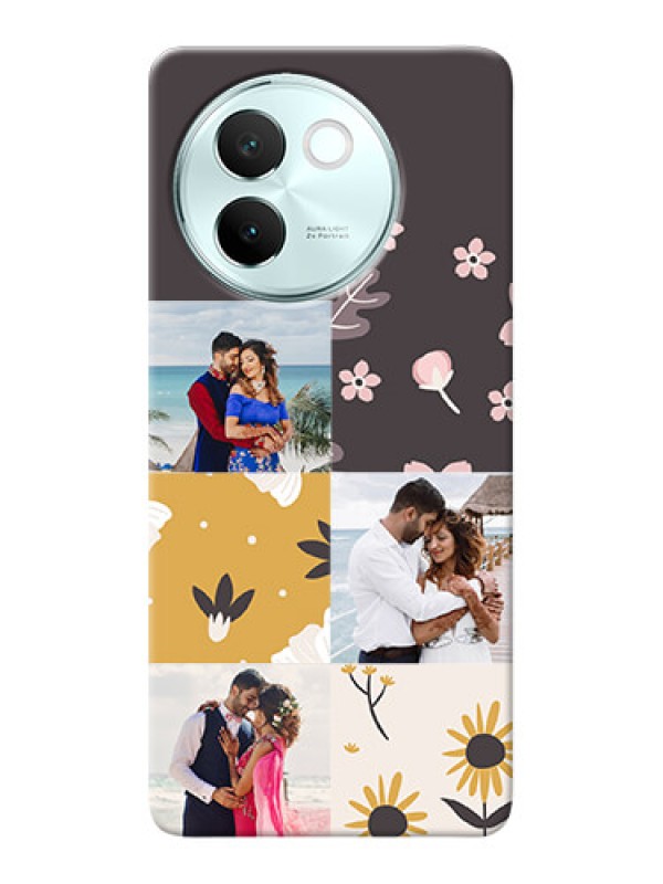 Custom Vivo V30E 5G phone cases online: 3 Images with Floral Design