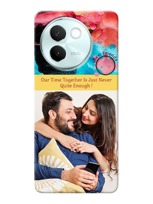 Custom Vivo V30E 5G Mobile Cases: Quote with Acrylic Painting Design